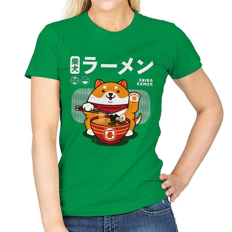 Shiba Ramen - Womens T-Shirts RIPT Apparel Small / Irish Green