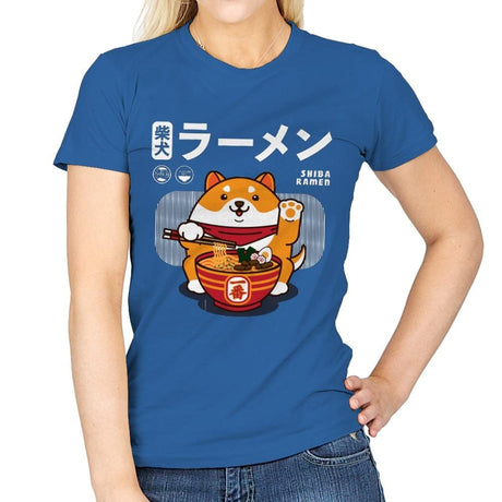 Shiba Ramen - Womens T-Shirts RIPT Apparel Small / Royal