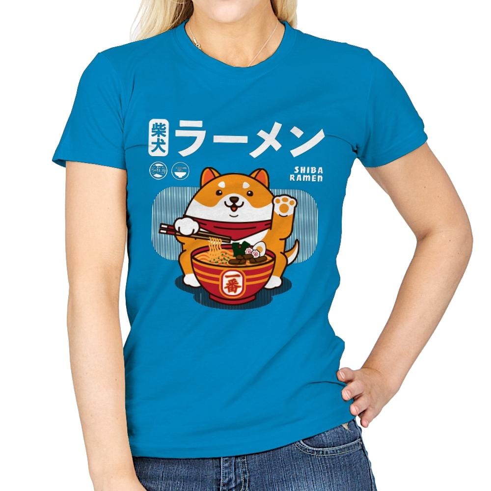 Shiba Ramen - Womens T-Shirts RIPT Apparel Small / Sapphire