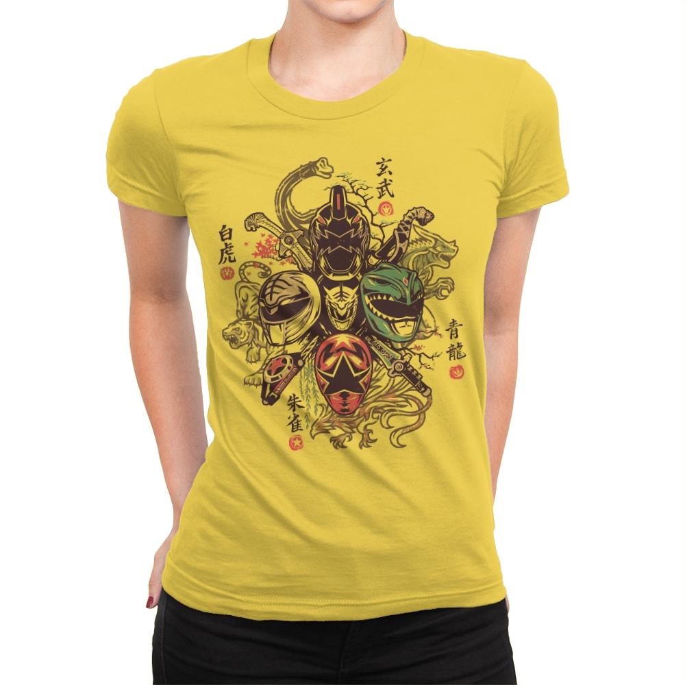 Shijin Rangers - Best Seller - Womens Premium T-Shirts RIPT Apparel Small / Vibrant Yellow