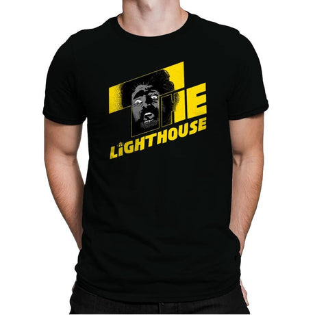 Shining Lighthouse - Mens Premium T-Shirts RIPT Apparel Small / Black