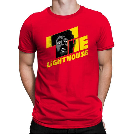 Shining Lighthouse - Mens Premium T-Shirts RIPT Apparel Small / Red