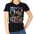 Shirts vs The Blouses - Retro Fighter Series - Womens T-Shirts RIPT Apparel Small / Black