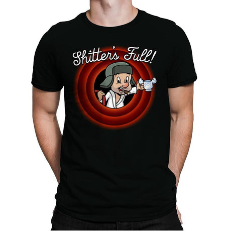 Shitter's Full - Mens Premium T-Shirts RIPT Apparel Medium / Black