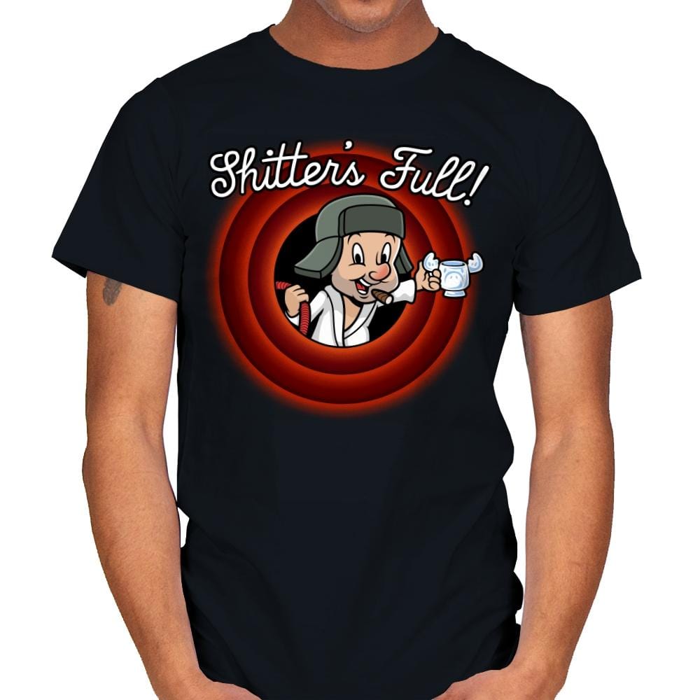 Shitter's Full - Mens T-Shirts RIPT Apparel Small / Black