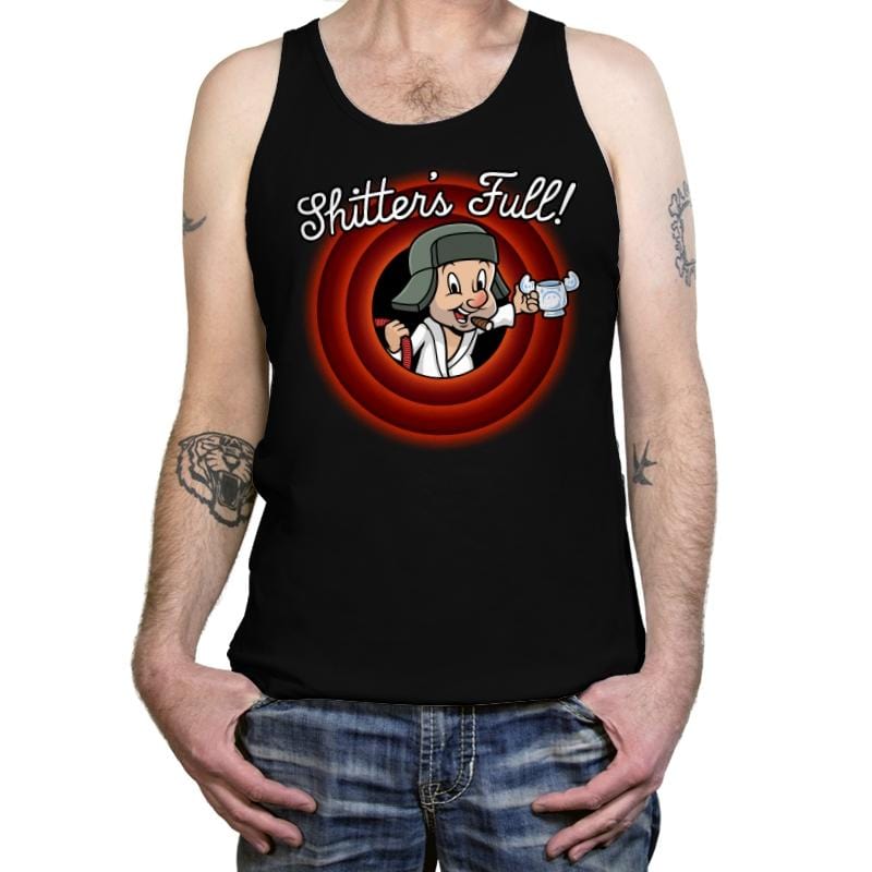 Shitter's Full - Tanktop Tanktop RIPT Apparel X-Small / Black