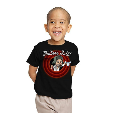 Shitter's Full - Youth T-Shirts RIPT Apparel X-small / Black