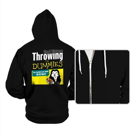 Short Distance Throwing for Dummies - Hoodies Hoodies RIPT Apparel Small / Black
