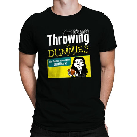 Short Distance Throwing for Dummies - Mens Premium T-Shirts RIPT Apparel Small / Black