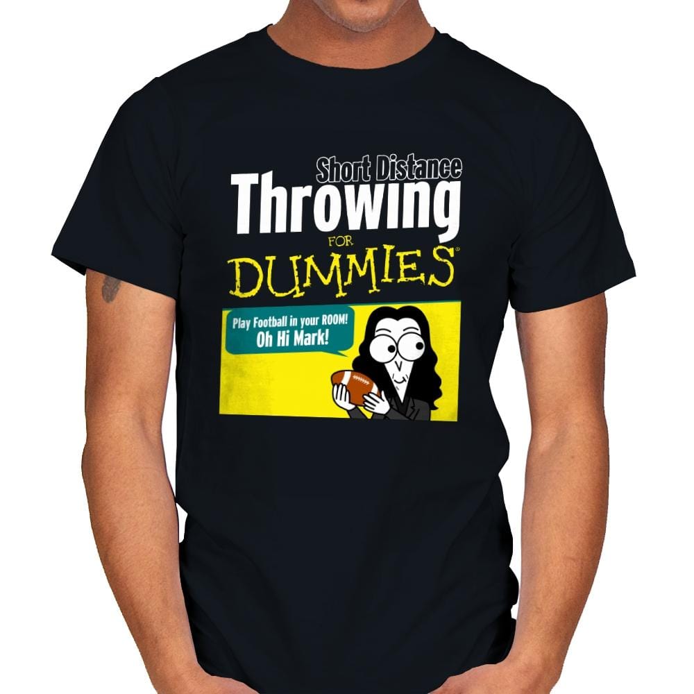 Short Distance Throwing for Dummies - Mens T-Shirts RIPT Apparel Small / Black