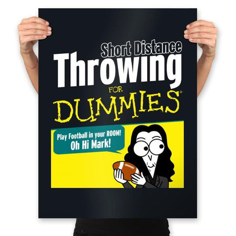 Short Distance Throwing for Dummies - Prints Posters RIPT Apparel 18x24 / Black