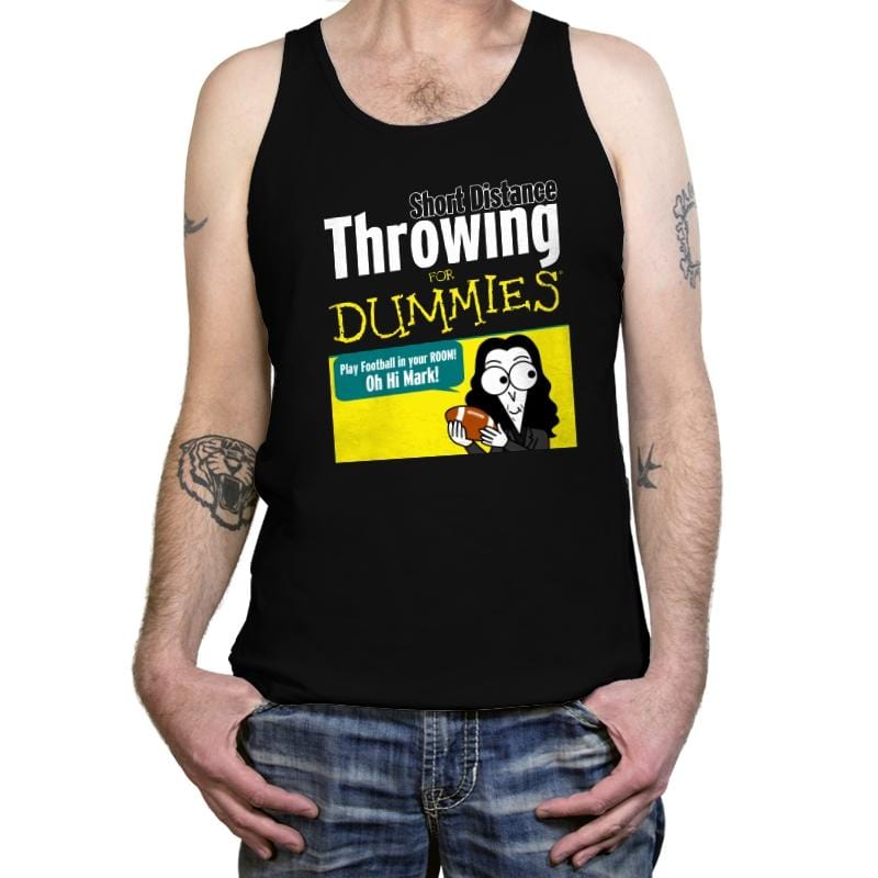 Short Distance Throwing for Dummies - Tanktop Tanktop RIPT Apparel X-Small / Black