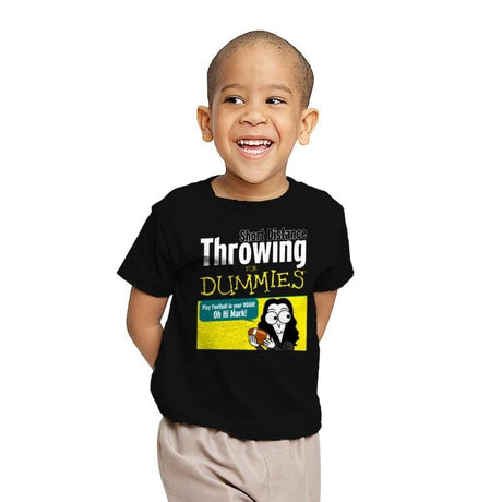 Short Distance Throwing for Dummies - Youth T-Shirts RIPT Apparel X-small / Black
