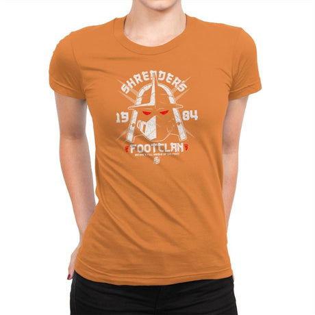 Shredhead's Foot Clan Exclusive - Womens Premium T-Shirts RIPT Apparel Small / Classic Orange