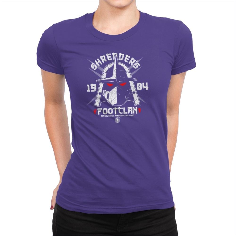 Shredhead's Foot Clan Exclusive - Womens Premium T-Shirts RIPT Apparel Small / Purple Rush