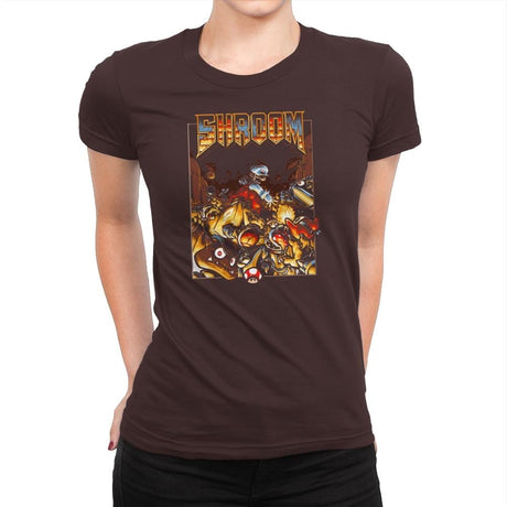 Shroom Exclusive - Womens Premium T-Shirts RIPT Apparel Small / Dark Chocolate