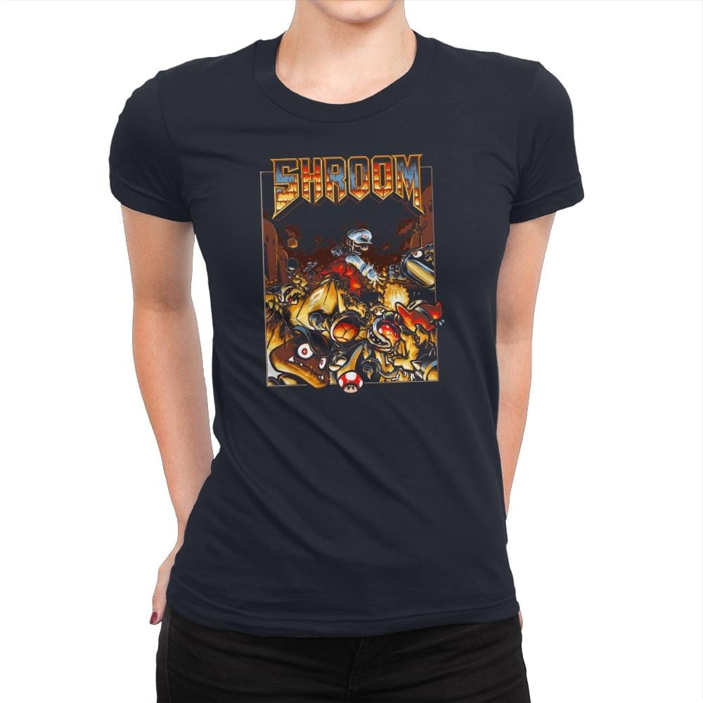 Shroom Exclusive - Womens Premium T-Shirts RIPT Apparel Small / Midnight Navy