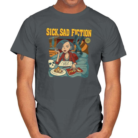 Sick Sad Fiction - 90s Kid - Mens T-Shirts RIPT Apparel Small / Charcoal