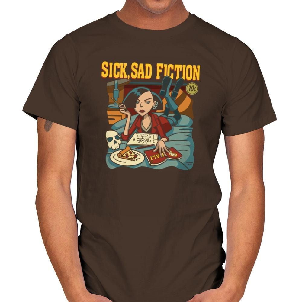 Sick Sad Fiction - 90s Kid - Mens T-Shirts RIPT Apparel Small / Dark Chocolate