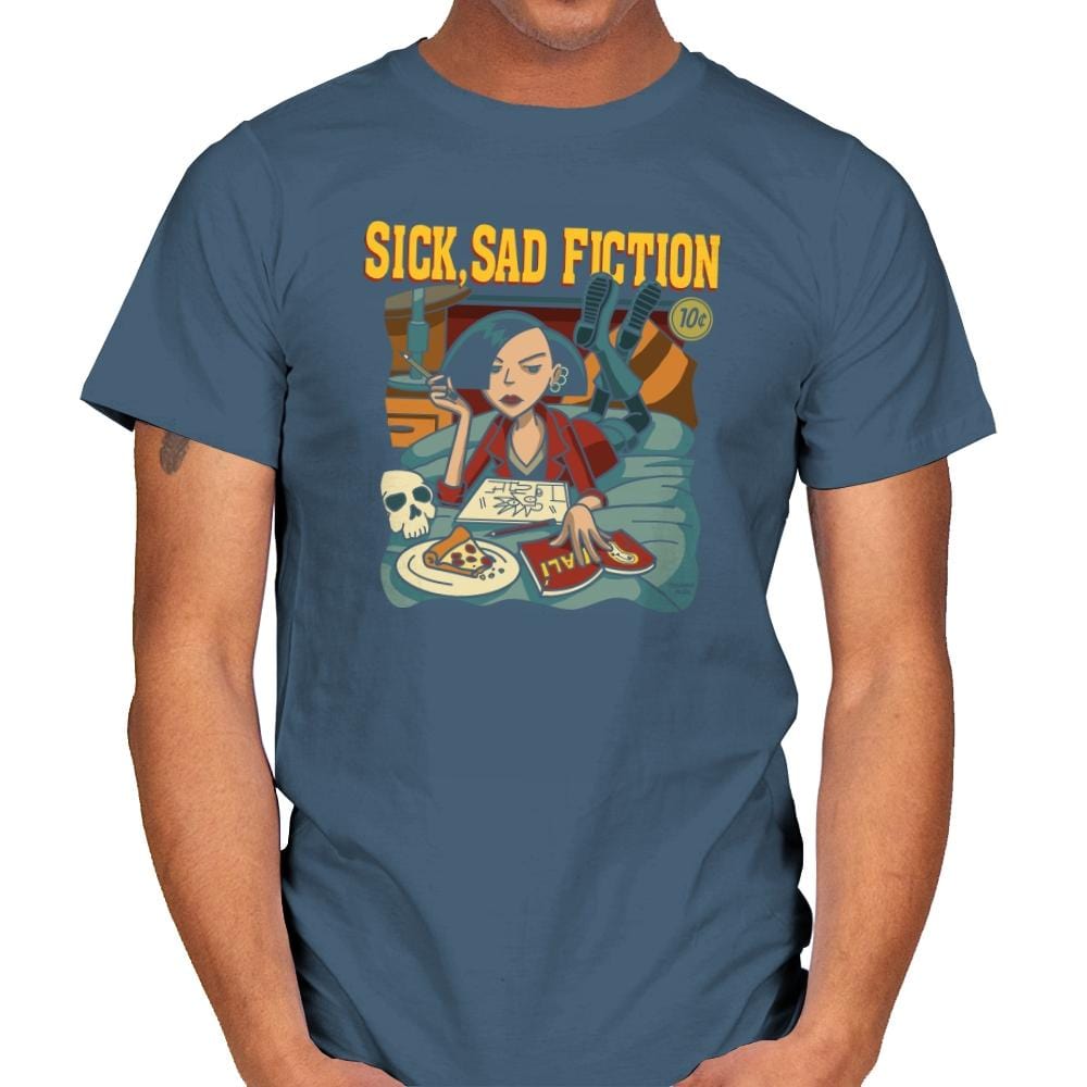 Sick Sad Fiction - 90s Kid - Mens T-Shirts RIPT Apparel Small / Indigo Blue