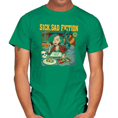 Sick Sad Fiction - 90s Kid - Mens T-Shirts RIPT Apparel Small / Kelly Green