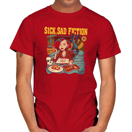 Sick Sad Fiction - 90s Kid - Mens T-Shirts RIPT Apparel Small / Red