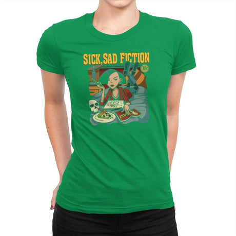 Sick Sad Fiction - 90s Kid - Womens Premium T-Shirts RIPT Apparel Small / Kelly Green