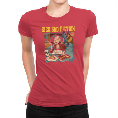 Sick Sad Fiction - 90s Kid - Womens Premium T-Shirts RIPT Apparel Small / Red