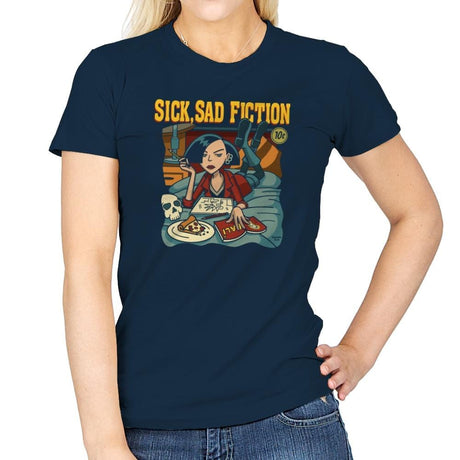 Sick Sad Fiction - 90s Kid - Womens T-Shirts RIPT Apparel Small / Navy