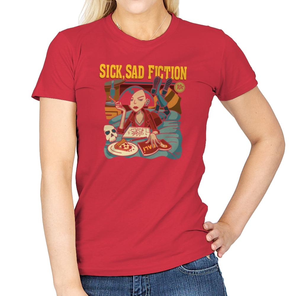 Sick Sad Fiction - 90s Kid - Womens T-Shirts RIPT Apparel Small / Red