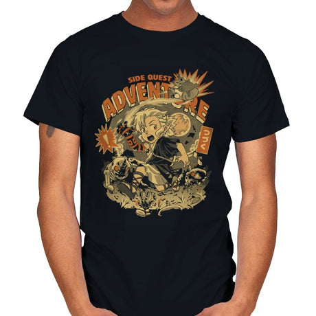 Side Quest Adventure - Mens T-Shirts RIPT Apparel Small / Black