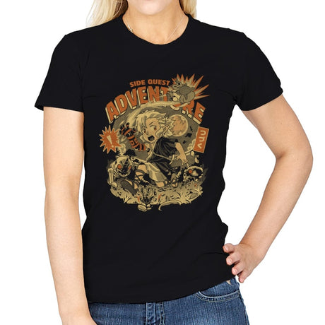 Side Quest Adventure - Womens T-Shirts RIPT Apparel Small / Black
