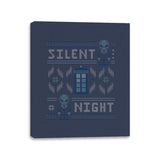 Silent Night - Ugly Holiday - Canvas Wraps Canvas Wraps RIPT Apparel 11x14 / Navy