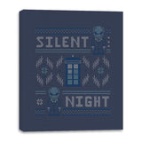 Silent Night - Ugly Holiday - Canvas Wraps Canvas Wraps RIPT Apparel 16x20 / Navy
