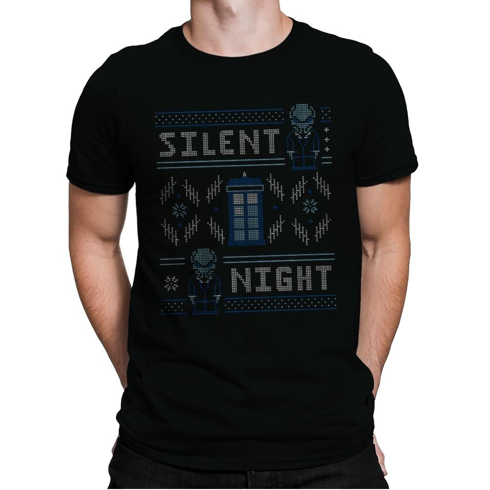Silent Night - Ugly Holiday - Mens Premium T-Shirts RIPT Apparel Small / Black