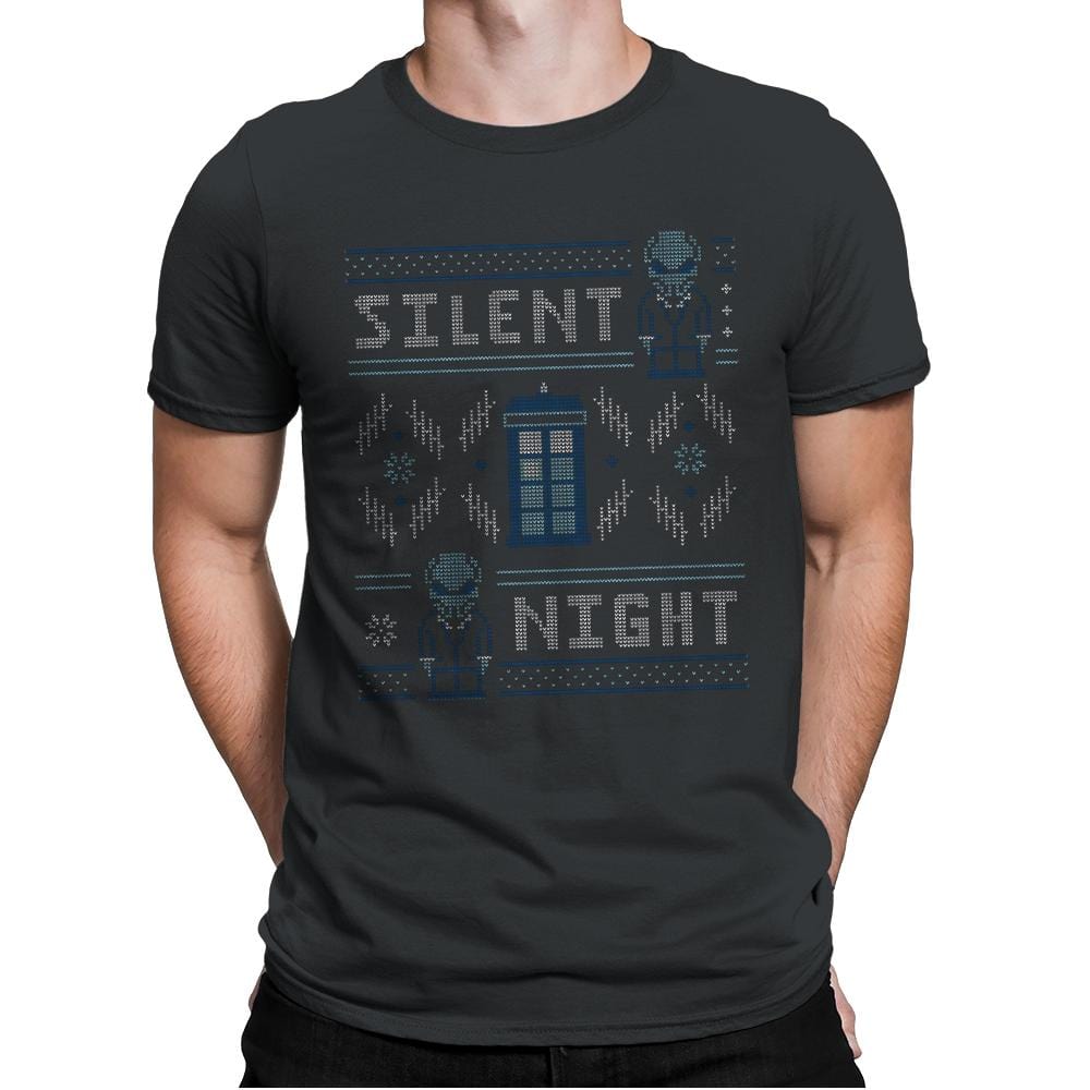 Silent Night - Ugly Holiday - Mens Premium T-Shirts RIPT Apparel Small / Heavy Metal