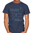 Silent Night - Ugly Holiday - Mens T-Shirts RIPT Apparel Small / Navy