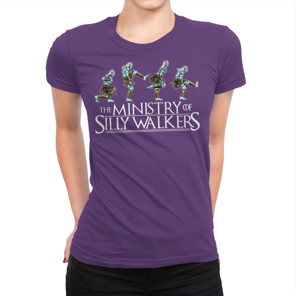 Silly Walkers - Womens Premium T-Shirts RIPT Apparel Small / Purple Rush