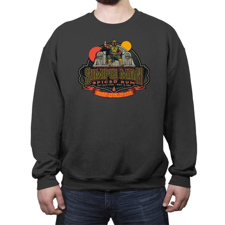 Simple Man Spiced Rum - Crew Neck Sweatshirt Crew Neck Sweatshirt RIPT Apparel Small / Charcoal