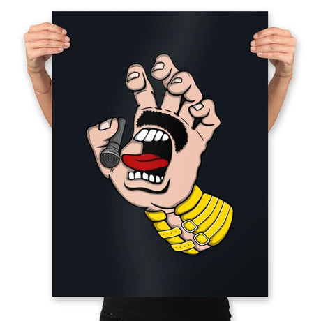 Singing Hand - Prints Posters RIPT Apparel 18x24 / Black