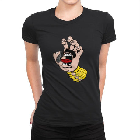Singing Hand - Womens Premium T-Shirts RIPT Apparel Small / Black