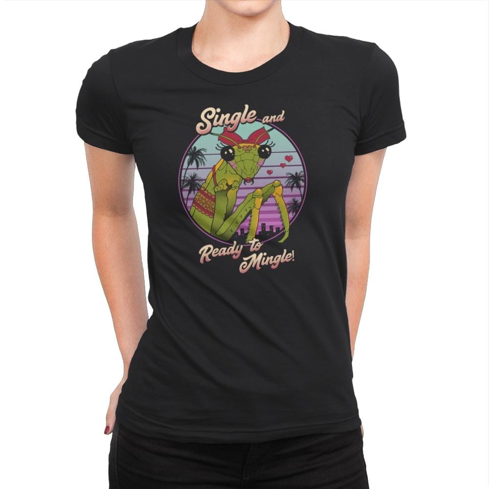 Single Mantis - Womens Premium T-Shirts RIPT Apparel Small / Black