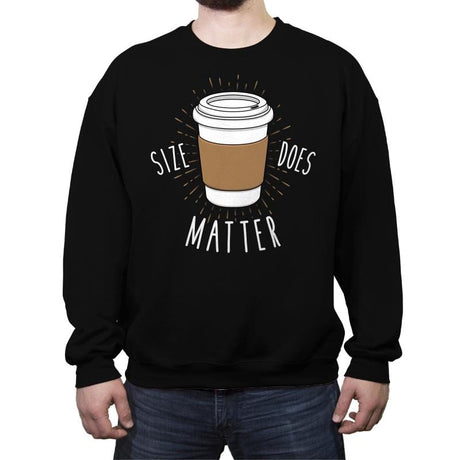 Size Does Matter - Crew Neck Sweatshirt Crew Neck Sweatshirt RIPT Apparel Small / Black