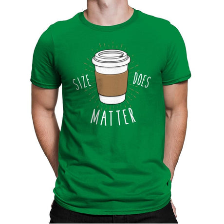 Size Does Matter - Mens Premium T-Shirts RIPT Apparel Small / Kelly