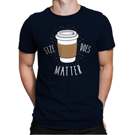 Size Does Matter - Mens Premium T-Shirts RIPT Apparel Small / Midnight Navy