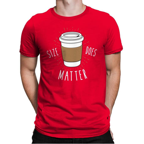 Size Does Matter - Mens Premium T-Shirts RIPT Apparel Small / Red