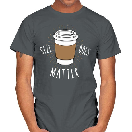 Size Does Matter - Mens T-Shirts RIPT Apparel Small / Charcoal