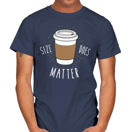 Size Does Matter - Mens T-Shirts RIPT Apparel Small / Navy