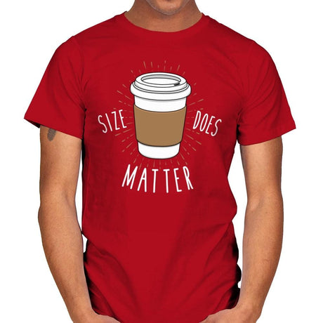 Size Does Matter - Mens T-Shirts RIPT Apparel Small / Red