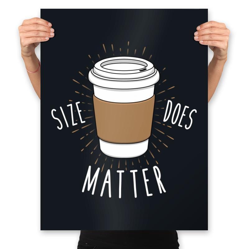 Size Does Matter - Prints Posters RIPT Apparel 18x24 / Black